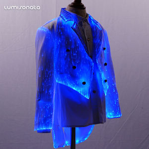 אור עד ילד מעיל באיכות גבוהה מגניב אופנה זוהר led מהבהב slim fit ילד ילדים חליפת ליזר חליפה - Product Image 6