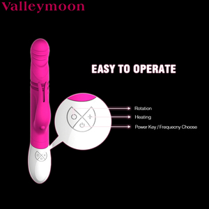 Valleymoon nouveau USB rechargeable silicone lapin vibrateur sex toys produits pour femme - Product Image 2