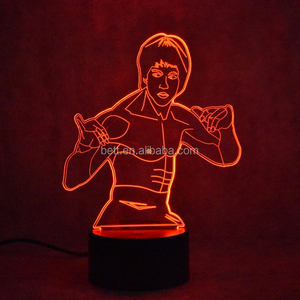 3D Luz De noche increíble China Kungfu estrella Bruce <span class=keywords><strong>Li</strong></span> para niños regalo - Product Image 6