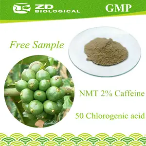 Caliente extractos de plantas 100% polvo puro natural de ácido clorogénico grano de café verde extracto para antibacteriano