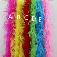 Indah 2 M 1 Strip Alami Ostrich Bulu Boa Kualitas Fluffy Kostum/Potong untuk Pesta/Kostum/Selendang /Tersedia