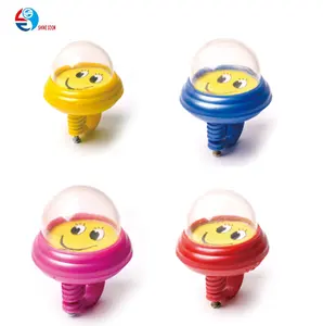 Custom Fietsbel Stickers Multi-color Crystal Ball Lachend Gezicht Kids Leuke Fietsbel Epoxy Sticker Plastic Kids Fiets bell