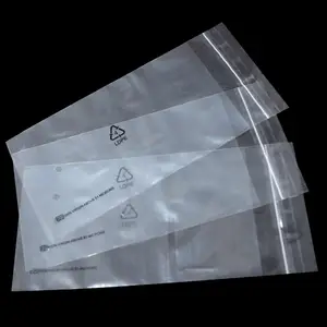 Custom Sizer Geaccepteerd Clear Ldpe Poly Bag Met Verstikking Waarschuwing Plastic Polybag Met Zelfklevende Peel En Seal Recyclebaar