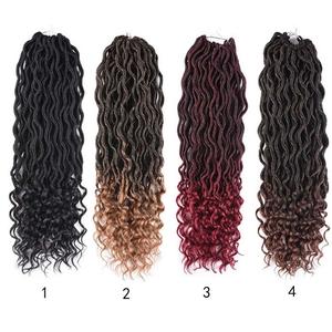 Faux locs <span class=keywords><strong>synthétiques</strong></span>, tresses au crochet, tresses de déesse, torsades, cheveux bouclés aux extrémités, <span class=keywords><strong>dreadlocks</strong></span> ondulés, cheveux pour tresses au crochet - Product Image 4