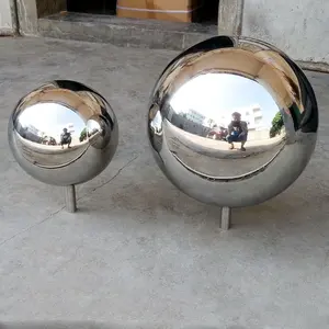 Custom 12mm 20cm 25cm Sphere Chrome And Grey Ball 18% Reflective Stainless Steel Hollow Balls