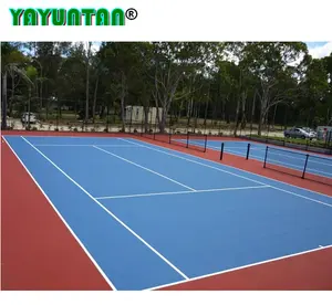 outdoor tennis court floor materials