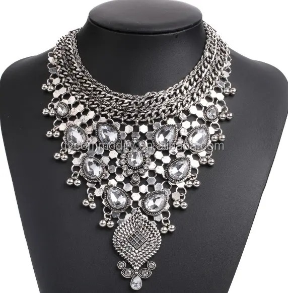 Large Rhinestone Choker New Model Necklace