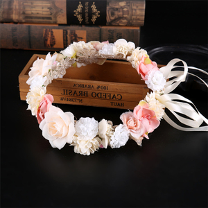 Corona <span class=keywords><strong>de</strong></span> <span class=keywords><strong>flores</strong></span> <span class=keywords><strong>para</strong></span> mujer, diadema <span class=keywords><strong>para</strong></span> fiesta, boda, niña, flor, cuero, cinta elástica, diadema <span class=keywords><strong>de</strong></span> <span class=keywords><strong>flores</strong></span>, corona, 2018 - Product Image 4
