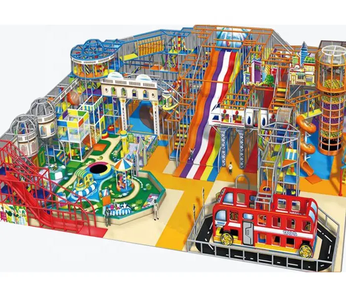 TUV Certified China Manufacturer Indoor Playground Equipment City Theme Naughty Castle Plastic Indoor Playground