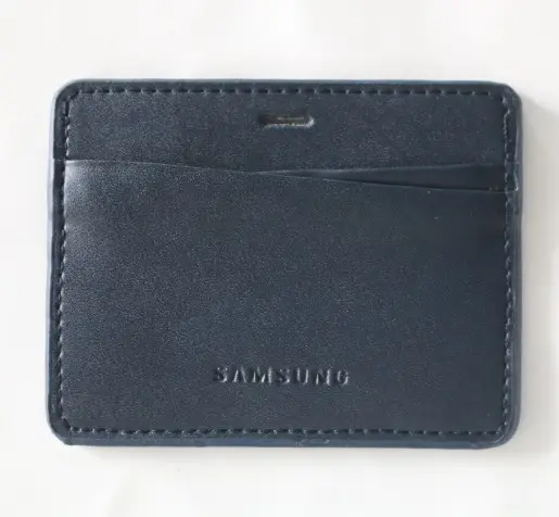 PU leather embossed leather business men atm card holder.
