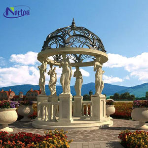 Outdoor decorazione del giardino <span class=keywords><strong>di</strong></span> pietra <span class=keywords><strong>statue</strong></span> <span class=keywords><strong>di</strong></span> gazebo con la donna <span class=keywords><strong>di</strong></span> grandi dimensioni naturale <span class=keywords><strong>di</strong></span> pietra <span class=keywords><strong>di</strong></span> <span class=keywords><strong>marmo</strong></span> bianco gazebo per la vendita - Product Image 6