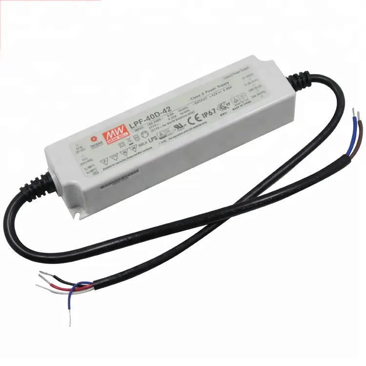 Ortalama kuyu LPF-40-42 sınıf 2 güç 42V 0.96A LED sürücü 40W