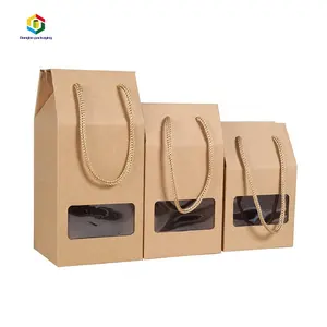 Wholesale Brown Kraft Paper Bag Accept Custom Printing Twisted Handle Shopping Carrier Bag With Logo Printed