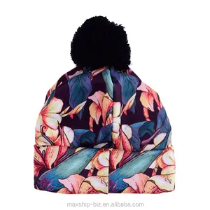 Berretto fiore moda Purpal Galaxy stampa con Pom Pom - Product Image 1