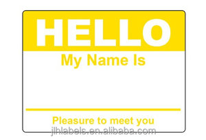 Etiquetas 3 "x 4" Hola mi nombre <span class=keywords><strong>es</strong></span> auto-stick insignia, rollo de 500 etiquetas, pegamento permanente - Product Image 3