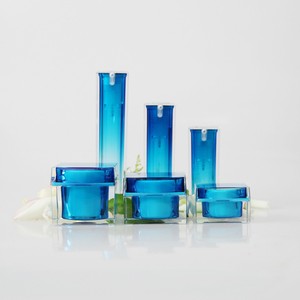 Pcr Jars Plastic Cosmetic Bottle Acrylic Square Vacuum Cosmetic Packaging Bottle Customized Eco Friendly Pcr Cosmetic Jars Packaging