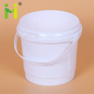 Plastic Honey <strong>Bucket</strong> with Handle 1kg 1.5l 1000 Ml 1L Hot Sale Plastic <strong>White</strong> Round Shape Yogurt <strong>Bucket</strong> - Product Image 2