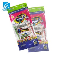 Sac d'emballage alimentaire en Nylon, emballage de bonbons, personnalisé, laminé, emballage à pression thermique, plastique avec impression de snacks, sac thermorétractable suspendue