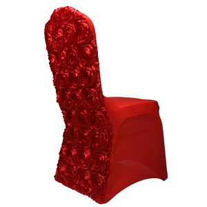 Fundas universales para sillas de boda de LICRA elástica azul marino <span class=keywords><strong>con</strong></span> diseño de rosas <span class=keywords><strong>con</strong></span> roseta - Product Image 3