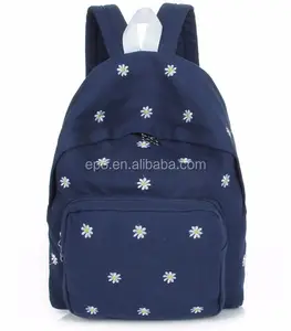 2019 High quality daisy printing canvas trendy college school bags for girls teenagers