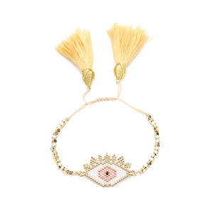 Pulseira Olho Turco Atacado Pulseiras Artesanais de Miçangas 2025 Pulseira de Miçanga Miyuki com Franjas - Product Image 4