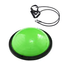 Эко-дружественных 23 "Баланс тренажер полусфера балансировочный мяч с 2 Эспандеры воздушный насос для дома тренировки