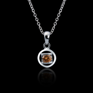 <span class=keywords><strong>Blanc</strong></span> <span class=keywords><strong>or</strong></span> plaqué AAA Cubique Zircone <span class=keywords><strong>Solitaire</strong></span> Pendentif Rolo Chaîne Collier mode bijoux pour femmes - Product Image 3