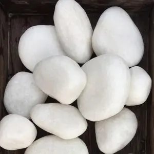 Grandes pebbles brancas extra grandes para jardim