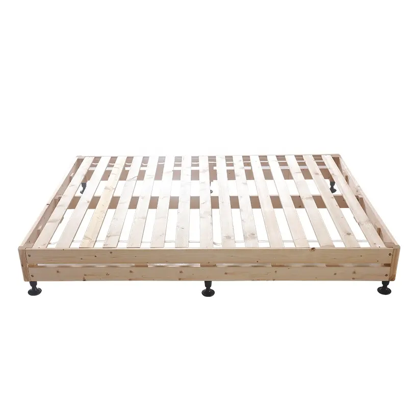 좋은 품질 소나무 가정 가구 침실 가구 판지 현대 SGS 연약한 침대 패킹 호텔 침대 기초 침대 구조를 아래로 두드리십시오