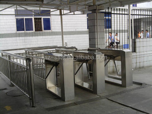 Thép không gỉ lối vào tripod turnstile cổng với clocking máy, sử dụng turnstiles với an ninh khách truy cập hệ thống quản lý - Product Image 4