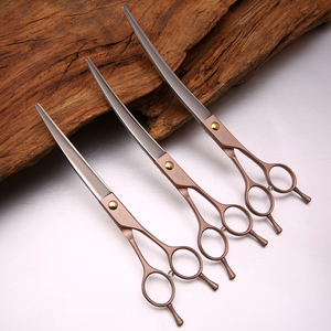 7'' 7.5'' 8 Inch Rose Gold Pet Dog Animal Grooming Curved Scissors