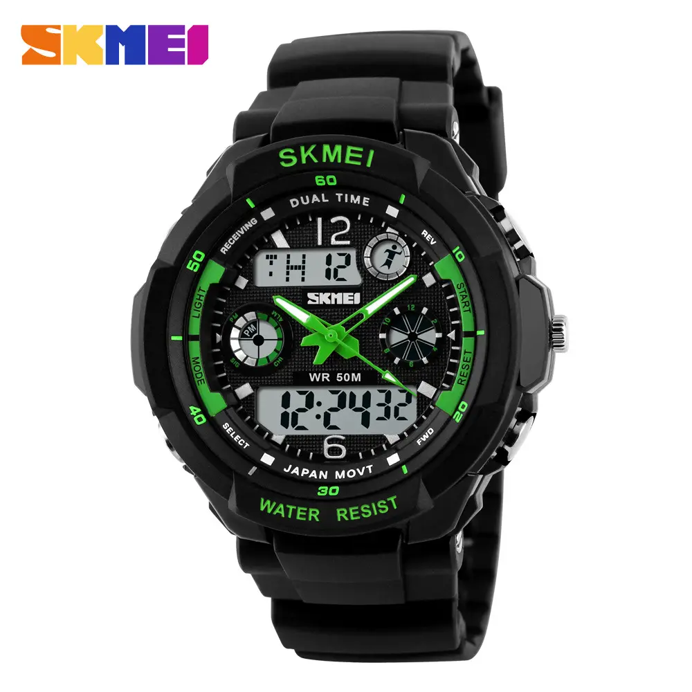 SKMEI 0931 Men's LED Digital Quartz Wristwatch Waterproof Sport Alarm Watches