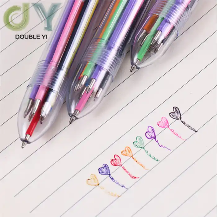 8 stylos multicolores 8-en-1 stylos à bille rétractables pour école de  bureau