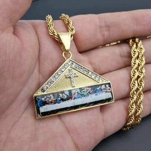 Collar DE <span class=keywords><strong>LA</strong></span> Última <span class=keywords><strong>Cena</strong></span> de Acero Inoxidable Colgante <span class=keywords><strong>Pintura</strong></span> de Da Vinci Última <span class=keywords><strong>Cena</strong></span> - Product Image 2