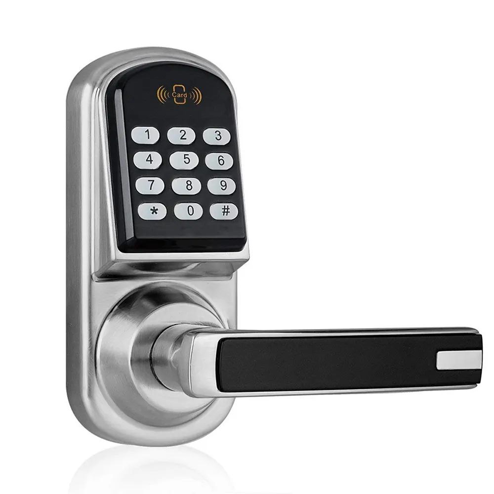กุญแจลูกบิดอิเล็กทรอนิกส์เพื่อความปลอดภัย,กุญแจดิจิตอลรหัสมินิสมาร์ท Deadbolt ล็อคมือจับประตู