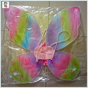 3pcs Kinder Prinzessin Party Kostüm Schmetterling Flügel mit Zauberstab Stirnband HPC-0857 - Product Image 4