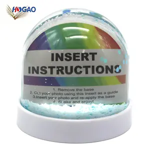 glitter base dôme en acrylique transparent DIY acrylique photo insérer l'eau globe en plastique vide globe de neige