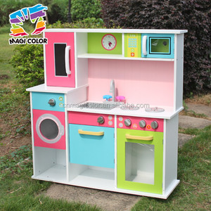 Ensemble de cuisine en bois coloré bon marché en gros pour bébé, jeu de rôle W10C230 - Product Image 2