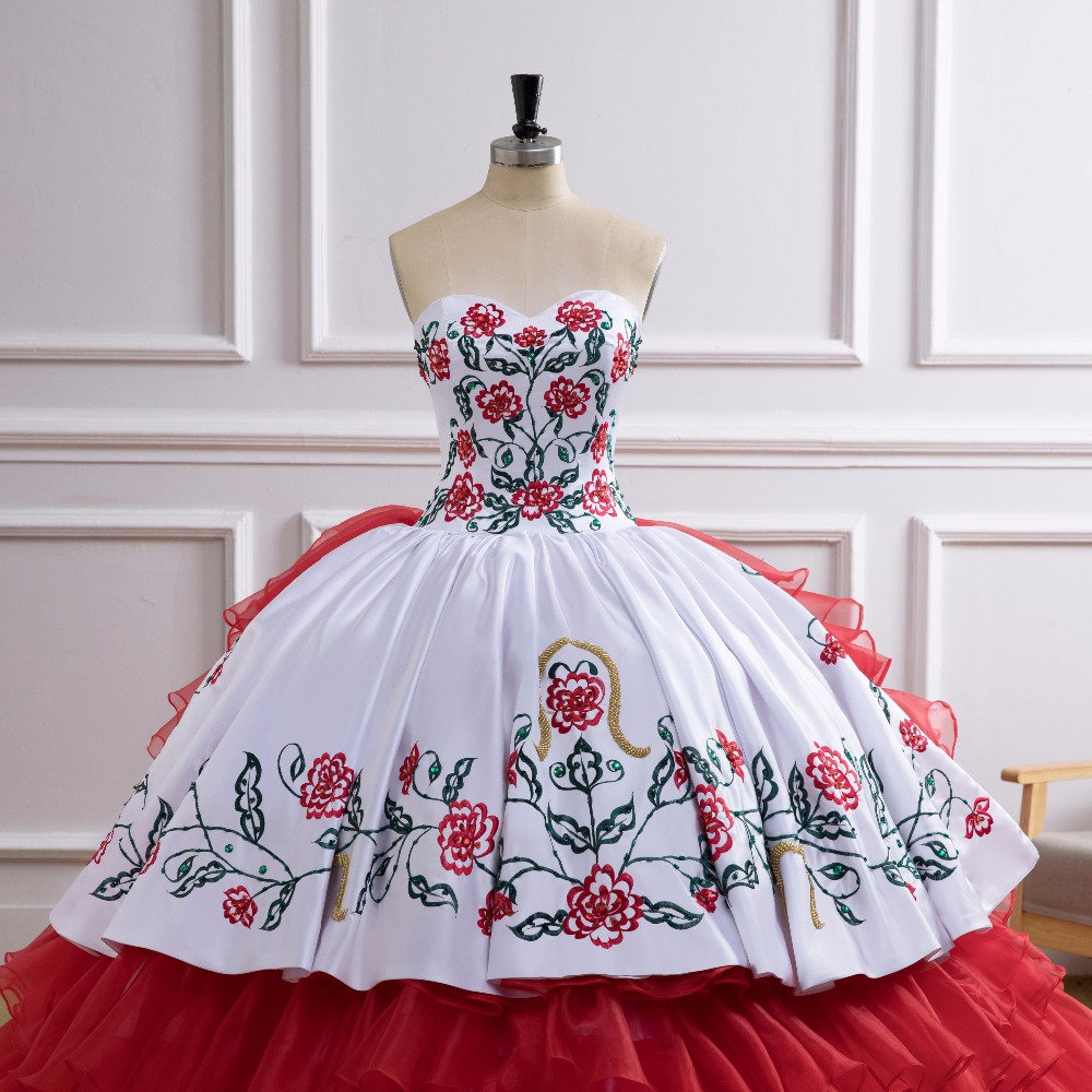 OEM Beaded Embroidery Ball Gown - Elegant Quinceanera Dress