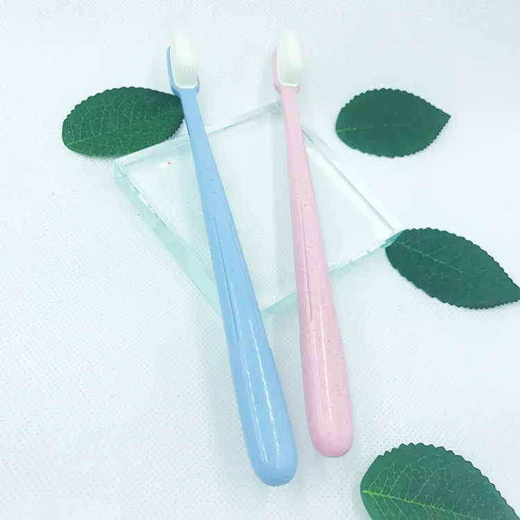 deep cleaning eco Wheat Straw nano bristle Toothbrush