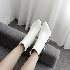 CSB14 stivali col tacco alto a punta delle donne di Grandi dimensioni autunno e di inverno delle donne scarpe stivaletti in bianco e nero stivali per le donne - Product Image 5