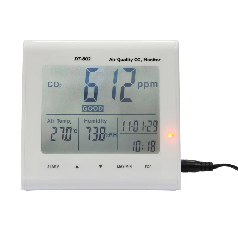 Kooldioxide detectie Luchtkwaliteit Monitor CO2 Gas Test instrument