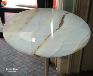 Natural Onyx Marble <strong>Table</strong> <strong>Top</strong> <strong>Round</strong> <strong>Table</strong> <strong>Top</strong> - Product Image 5