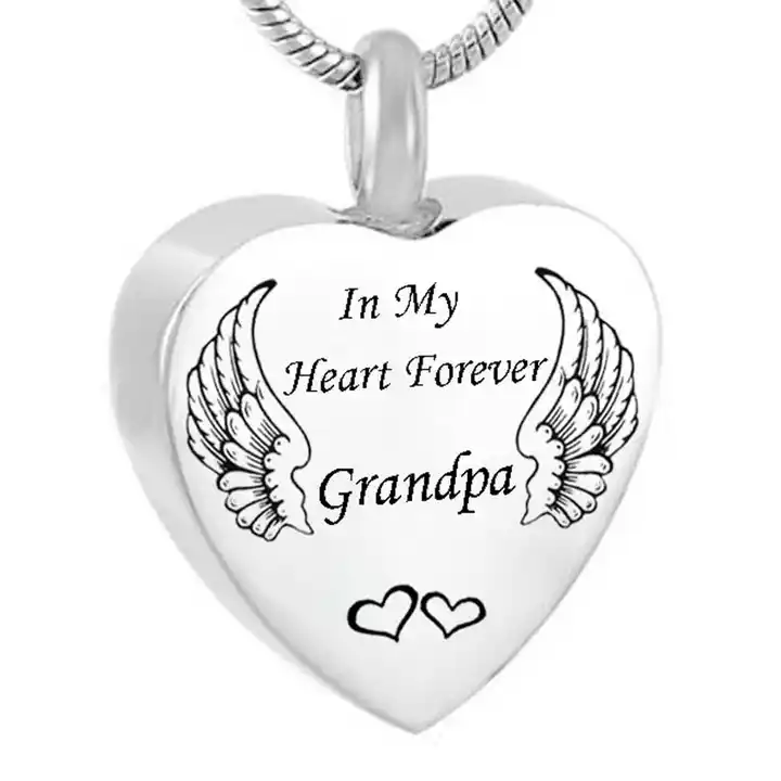 Cremation Jewelry Urn Necklace for Men Grandpa Dad Memorial Necklace in  Memory of Angel Urn Ashes Capsule Memorial Jewelry - Etsy