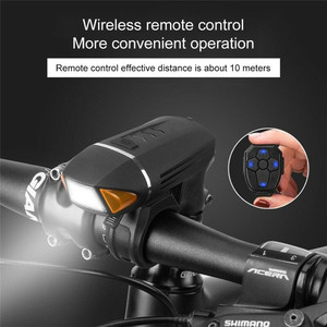 Luz Delantera para Bicicleta Recargable por USB con Control Remoto Inalámbrico y Bocina <span class=keywords><strong>de</strong></span> 120dB - Product Image 6