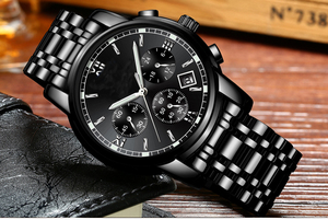 Relojes de marca de lujo de <span class=keywords><strong>doble</strong></span> mariposa hebilla de <span class=keywords><strong>reloj</strong></span> fresco relojes hombres de negocios para la venta - Product Image 2