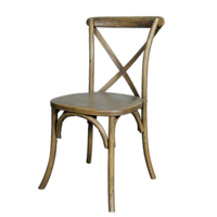 Chaise à dossier croisé, noir, pour mariage Banquet