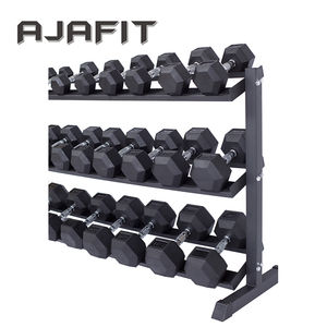 En gros 15 kg Gym Exercice <span class=keywords><strong>Hex</strong></span> Set D'haltères Haltérophilie Fitness Haltère Ensemble - Product Image 4