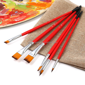 Pinceaux synthétiques en Nylon, lot de 20 pièces, cheveux longs, manche en bois, pour peinture aquarelle et <span class=keywords><strong>acrylique</strong></span> et huile et <span class=keywords><strong>Gouache</strong></span> - Product Image 4
