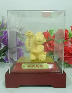 Retail Gold Plated Chinese Zodiac Monkey Character for business gift